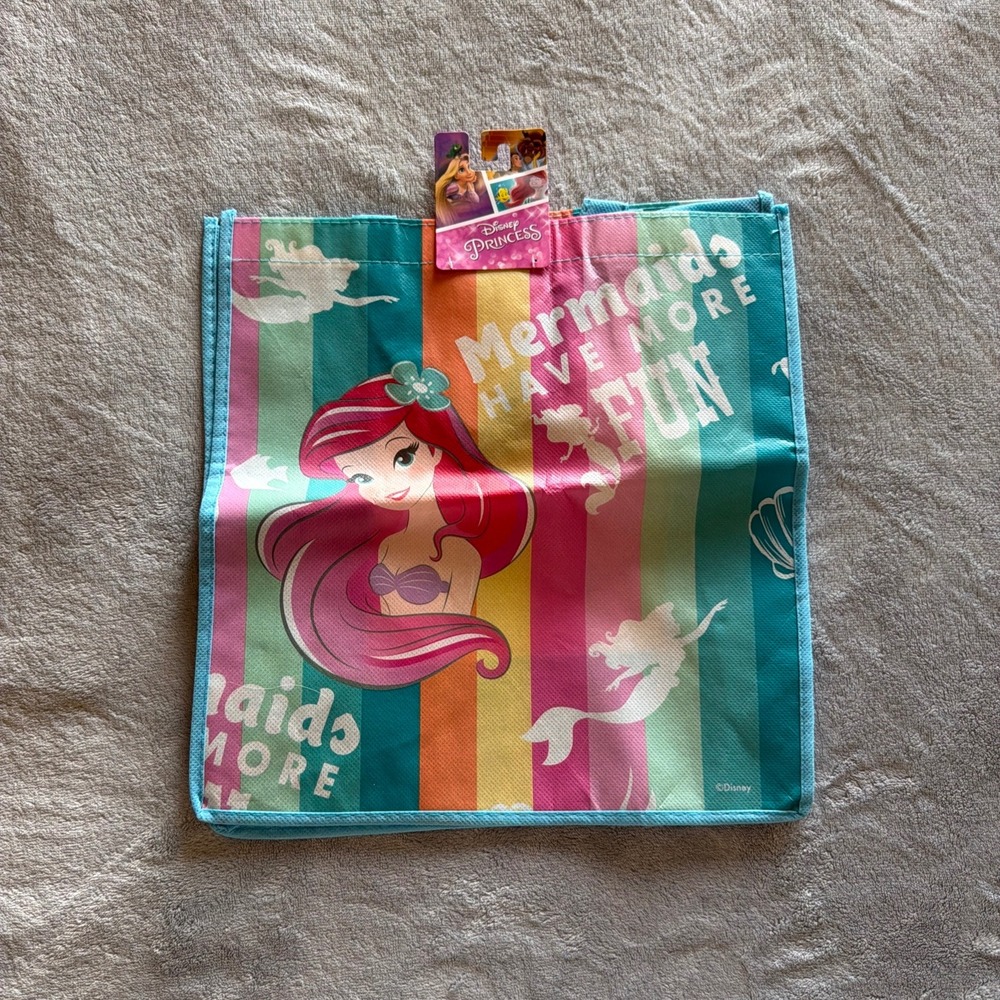 Disney Princess Ariel The Little Mermaid Reusable Shopping Tote Bag NEW - E560